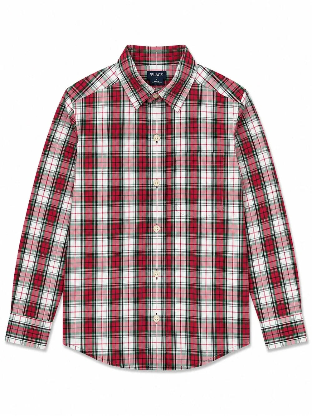 OshKosh B'gosh Plaid Button-Down Shirt, red green